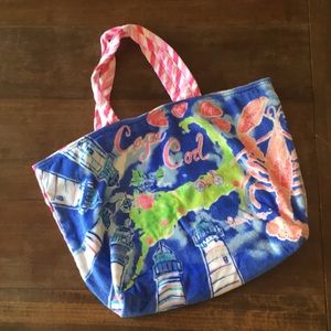 Lilly Pulitzer Cape Cod Terrycloth Beach Tote